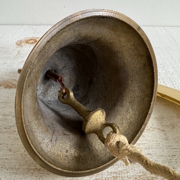 Large Vintage Brass Captains Bell on Stand - Nautical Desk Bell - Picture 7 of 11